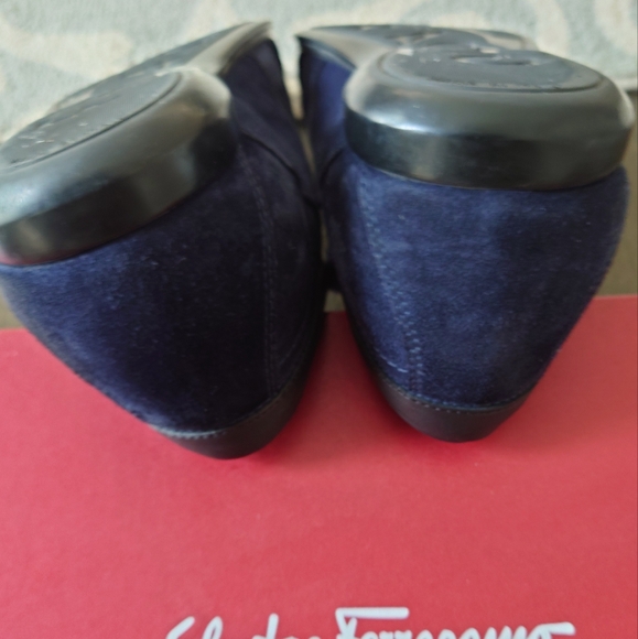 Preowned Salvatore Ferragamo blue suede sneakers US 12 - Excellent Condition - Picture 5 of 6